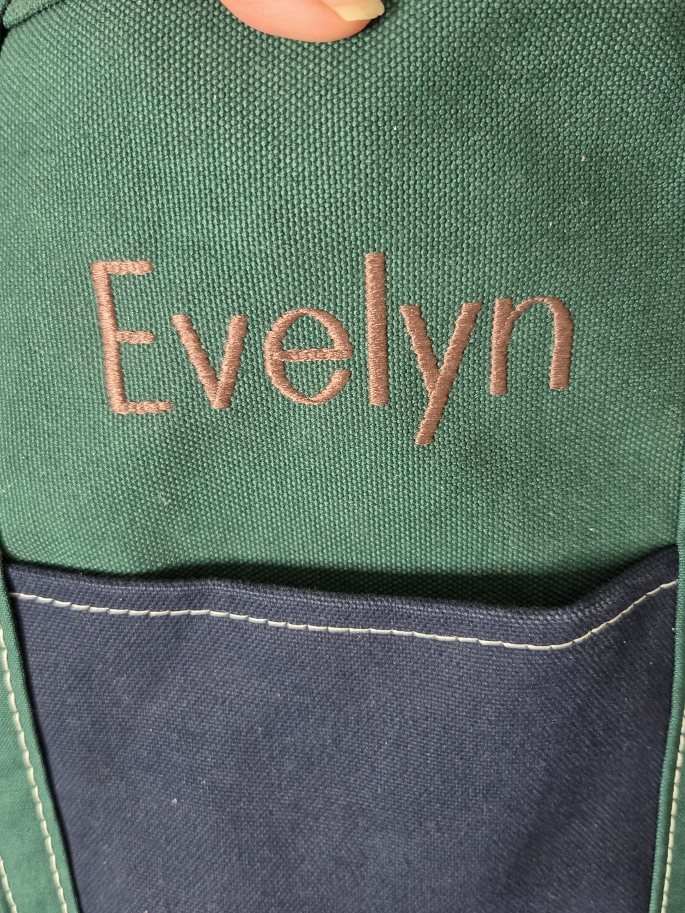Rare Vintage L.L. Bean XL Boat & Tote Green/Blue Heavy Canvas Made In U.S.A. - Picture 3 of 12